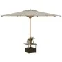 Mesa de jardín hueco de sombrilla ratán PE marrón 55x55x46,5 cm de , Mesas de jardín - Ref: Foro24-364118, Precio: 69,53 €, D...