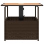 Mesa de jardín hueco de sombrilla ratán PE marrón 55x55x46,5 cm de , Mesas de jardín - Ref: Foro24-364118, Precio: 70,57 €, D...