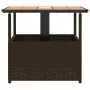Mesa de jardín hueco de sombrilla ratán PE marrón 55x55x46,5 cm de , Mesas de jardín - Ref: Foro24-364118, Precio: 69,53 €, D...