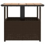 Mesa de jardín hueco de sombrilla ratán PE marrón 55x55x46,5 cm de , Mesas de jardín - Ref: Foro24-364118, Precio: 70,57 €, D...