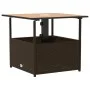 Mesa de jardín hueco de sombrilla ratán PE marrón 55x55x46,5 cm de , Mesas de jardín - Ref: Foro24-364118, Precio: 69,53 €, D...
