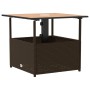 Mesa de jardín hueco de sombrilla ratán PE marrón 55x55x46,5 cm de , Mesas de jardín - Ref: Foro24-364118, Precio: 70,57 €, D...