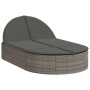 Tumbona doble con cojines ratán sintético gris de , Tumbonas - Ref: Foro24-368648, Precio: 270,35 €, Descuento: %