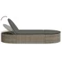 Doppel-Liegestuhl mit grauen Polstern aus synthetischem Rattan von , Liegen - Ref: Foro24-368648, Preis: 261,05 €, Rabatt: %