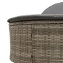 Double sun lounger with gray synthetic rattan cushions by , Loungers - Ref: Foro24-368648, Price: 261,05 €, Discount: %