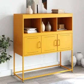 Aparador de acero laminado en frío amarillo 100,5x39x107 cm de , Aparadores - Ref: Foro24-846593, Precio: 131,91 €, Descuento: %