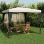Cenador con doble techo acero crema 2,98x2,98 m de , Carpas y cenadores - Ref: Foro24-368440, Precio: 301,50 €, Descuento: %