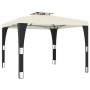 Cenador con doble techo acero crema 2,98x2,98 m de , Carpas y cenadores - Ref: Foro24-368440, Precio: 285,32 €, Descuento: %