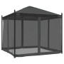 Cenador con paredes de malla acero gris antracita 2,93x2,93 m de , Carpas y cenadores - Ref: Foro24-368435, Precio: 307,42 €,...