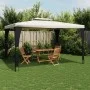 Cenador con doble techo tela crema 3,98x2,98 m de , Carpas y cenadores - Ref: Foro24-368442, Precio: 317,73 €, Descuento: %