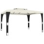 Cenador con doble techo tela crema 3,98x2,98 m de , Carpas y cenadores - Ref: Foro24-368442, Precio: 300,71 €, Descuento: %