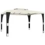 Cenador con doble techo tela crema 3,98x2,98 m de , Carpas y cenadores - Ref: Foro24-368442, Precio: 317,73 €, Descuento: %