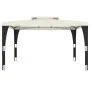 Cenador con doble techo tela crema 3,98x2,98 m de , Carpas y cenadores - Ref: Foro24-368442, Precio: 317,73 €, Descuento: %