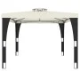 Cenador con doble techo tela crema 3,98x2,98 m de , Carpas y cenadores - Ref: Foro24-368442, Precio: 317,73 €, Descuento: %