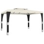 Cenador con doble techo tela crema 3,98x2,98 m de , Carpas y cenadores - Ref: Foro24-368442, Precio: 300,71 €, Descuento: %