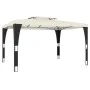 Cenador con doble techo tela crema 3,98x2,98 m de , Carpas y cenadores - Ref: Foro24-368442, Precio: 317,73 €, Descuento: %