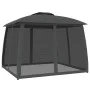 Cenador doble techo paredes malla acero antracita 2,93x2,93 m de , Carpas y cenadores - Ref: Foro24-368449, Precio: 234,14 €,...