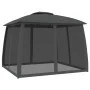 Cenador doble techo paredes malla acero antracita 2,93x2,93 m de , Carpas y cenadores - Ref: Foro24-368449, Precio: 234,14 €,...