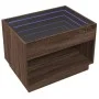 Coffee table with Infinity LED brown oak 70x50x50 cm by , Coffee table - Ref: Foro24-847664, Price: 101,74 €, Discount: %