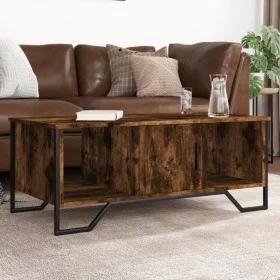 Mesa de centro madera de ingeniería roble ahumado 100x51x40 cm de , Mesas de centro - Ref: Foro24-848491, Precio: 57,60 €, De...