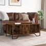 Mesa de centro madera de ingeniería roble ahumado 100x51x40 cm de , Mesas de centro - Ref: Foro24-848491, Precio: 58,29 €, De...