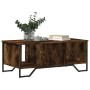 Mesa de centro madera de ingeniería roble ahumado 100x51x40 cm de , Mesas de centro - Ref: Foro24-848491, Precio: 58,29 €, De...