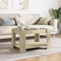 Mesa de centro y LED madera ingeniería roble Sonoma 73x53x45 cm de , Mesas de centro - Ref: Foro24-847548, Precio: 102,43 €, ...