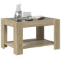 Mesa de centro y LED madera ingeniería roble Sonoma 73x53x45 cm de , Mesas de centro - Ref: Foro24-847548, Precio: 102,43 €, ...