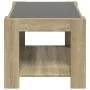 Center table and LED engineered wood Sonoma oak 73x53x45 cm by , Coffee table - Ref: Foro24-847548, Price: 100,67 €, Discount: %
