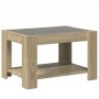 Mesa de centro y LED madera ingeniería roble Sonoma 73x53x45 cm de , Mesas de centro - Ref: Foro24-847548, Precio: 102,43 €, ...