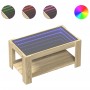 Mesa de centro y LED madera ingeniería roble Sonoma 93x53x45 cm de , Mesas de centro - Ref: Foro24-847555, Precio: 130,27 €, ...