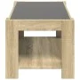 Mesa de centro y LED madera ingeniería roble Sonoma 93x53x45 cm de , Mesas de centro - Ref: Foro24-847555, Precio: 129,03 €, ...