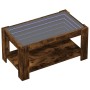Mesa de centro y LED madera ingeniería roble ahumado 93x53x45cm de , Mesas de centro - Ref: Foro24-847557, Precio: 134,42 €, ...