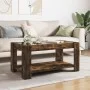 Mesa de centro y LED madera ingeniería roble ahumado 93x53x45cm de , Mesas de centro - Ref: Foro24-847557, Precio: 132,24 €, ...