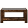 Mesa de centro y LED madera ingeniería roble ahumado 93x53x45cm de , Mesas de centro - Ref: Foro24-847557, Precio: 134,42 €, ...