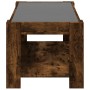 Mesa de centro y LED madera ingeniería roble ahumado 93x53x45cm de , Mesas de centro - Ref: Foro24-847557, Precio: 134,42 €, ...
