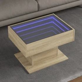 Mitteltisch und LED aus Sonoma-Eichenfurnierholz 70x50x45 cm. von , Couchtisch - Ref: Foro24-847534, Preis: 110,97 €, Rabatt: %