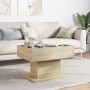 Mesa de centro y LED madera ingeniería roble Sonoma 70x50x45 cm de , Mesas de centro - Ref: Foro24-847534, Precio: 112,58 €, ...