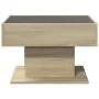 Center table and LED engineered wood Sonoma oak 70x50x45 cm by , Coffee table - Ref: Foro24-847534, Price: 110,97 €, Discount: %