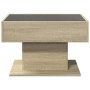Mesa de centro y LED madera ingeniería roble Sonoma 70x50x45 cm de , Mesas de centro - Ref: Foro24-847534, Precio: 112,58 €, ...