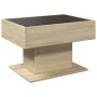 Mesa de centro y LED madera ingeniería roble Sonoma 70x50x45 cm de , Mesas de centro - Ref: Foro24-847534, Precio: 112,58 €, ...