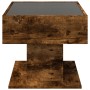 Mesa de centro y LED madera ingeniería roble ahumado 70x50x45cm de , Mesas de centro - Ref: Foro24-847536, Precio: 120,23 €, ...