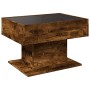 Mesa de centro y LED madera ingeniería roble ahumado 70x50x45cm de , Mesas de centro - Ref: Foro24-847536, Precio: 120,23 €, ...
