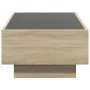 Mesa de centro y LED madera ingeniería roble Sonoma 90x50x30 cm de , Mesas de centro - Ref: Foro24-847520, Precio: 118,50 €, ...