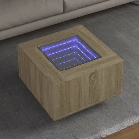 Mesa de centro y LED madera ingeniería roble Sonoma 60x60x40 cm de , Mesas de centro - Ref: Foro24-847569, Precio: 109,07 €, ...