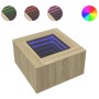 Mesa de centro y LED madera ingeniería roble Sonoma 60x60x40 cm de , Mesas de centro - Ref: Foro24-847569, Precio: 110,29 €, ...