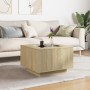 Mesa de centro y LED madera ingeniería roble Sonoma 60x60x40 cm de , Mesas de centro - Ref: Foro24-847569, Precio: 110,29 €, ...
