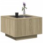 Mesa de centro y LED madera ingeniería roble Sonoma 60x60x40 cm de , Mesas de centro - Ref: Foro24-847569, Precio: 110,29 €, ...