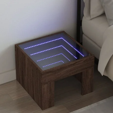 Nachttisch mit Infinity LED in Eichenbraun 40x40x30 cm von , Nachttische - Ref: Foro24-3284076, Preis: 56,87 €, Rabatt: %