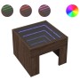 Mesita de noche con Infinity LED marrón roble 40x40x30 cm de , Mesitas de noche - Ref: Foro24-3284076, Precio: 57,66 €, Descu...